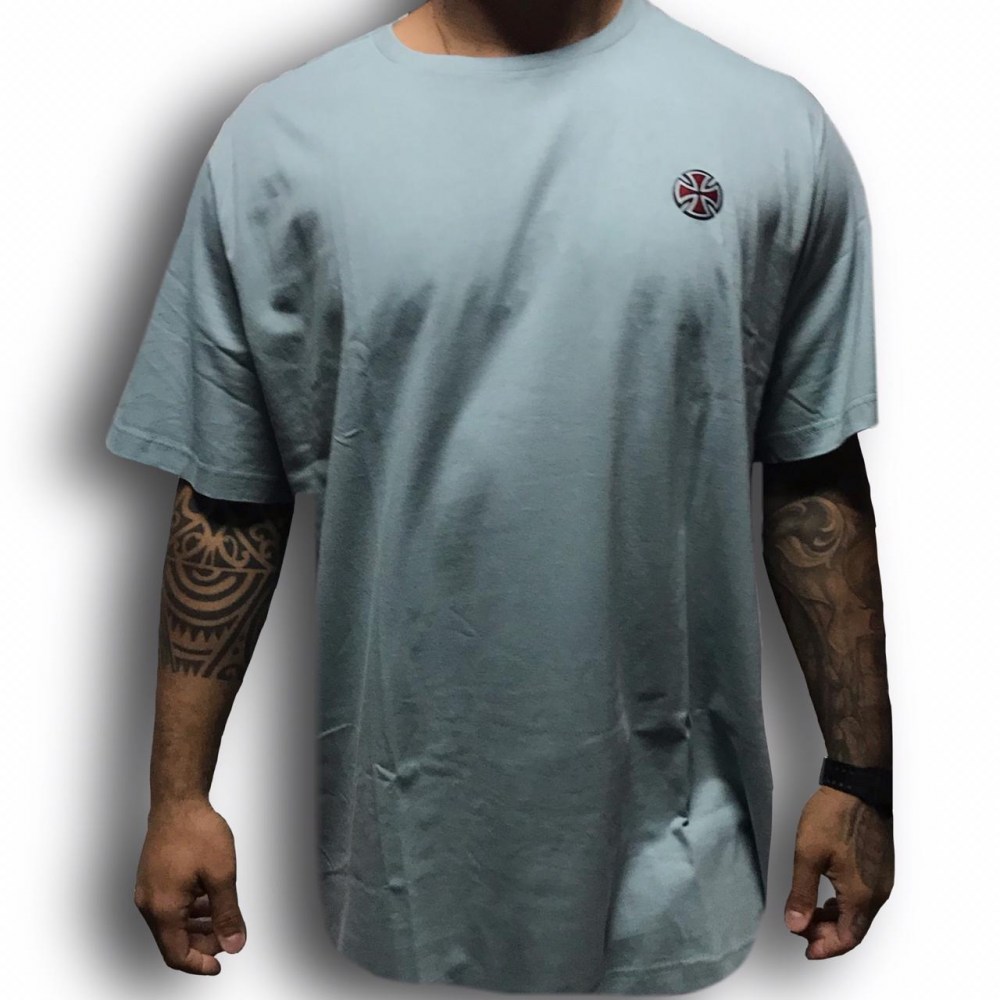 CAMISA-basica-marca-INDEPENDENT-original-estampa-cor-cinza-estilo-skate-sucata-brazil-maua-moda-skatista-streetwear-