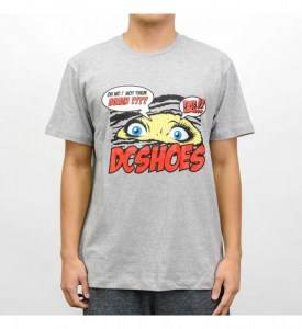 CAMISA-basica-marca-dc-original-estampa-popart-cor-cinza-estilo-skate-sucata-brazil-maua-moda-skatista-streetwear-