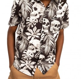 CAMISA-de-botao-marcanarina-ESTAMPADO-TROPICAL-caveira-cor-preta-estilo-skate-sucata-brazil-maua-moda-skatista-streetwear-