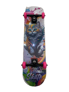 Skate_iniciante_estampa_Gato_Marca_Mais_Skate_sucata_brazil_moda_streetwear_e_skates_