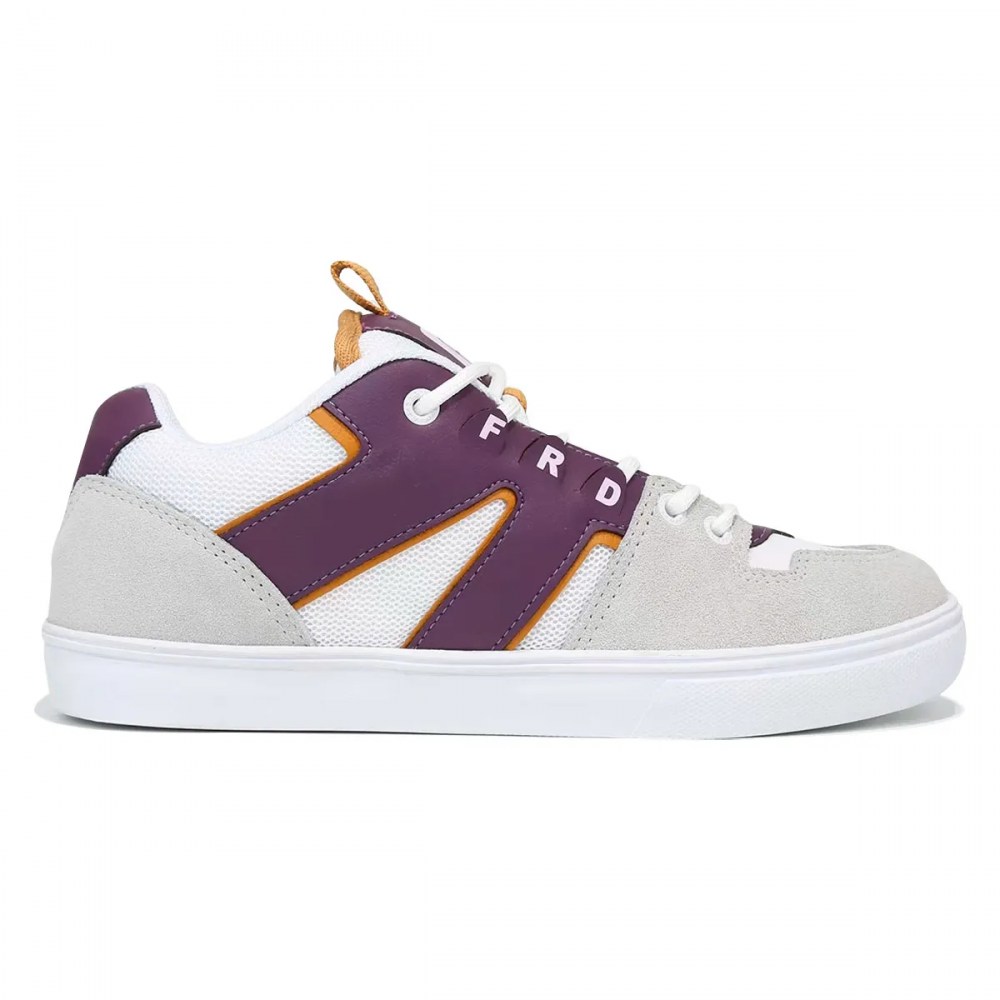 TÊNIS_marca_FREEDAY_original_linha_NOSTAL_cor_cinza_branco_roxo_REFLETIVO_loja_de_skate_sucata_brazil_maua_moda_skatista_streetwear_