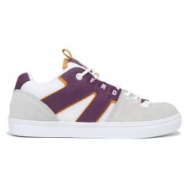 TÊNIS_marca_FREEDAY_original_linha_NOSTAL_cor_cinza_branco_roxo_REFLETIVO_loja_de_skate_sucata_brazil_maua_moda_skatista_streetwear_