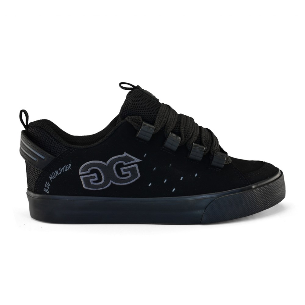 Tênis-Double-G-original-Big-Monster-Nobuck-Robusto-Cadarço-Largocor-preto-all-black-sukata-brazil-maua-moda-skatista-streetwear-4